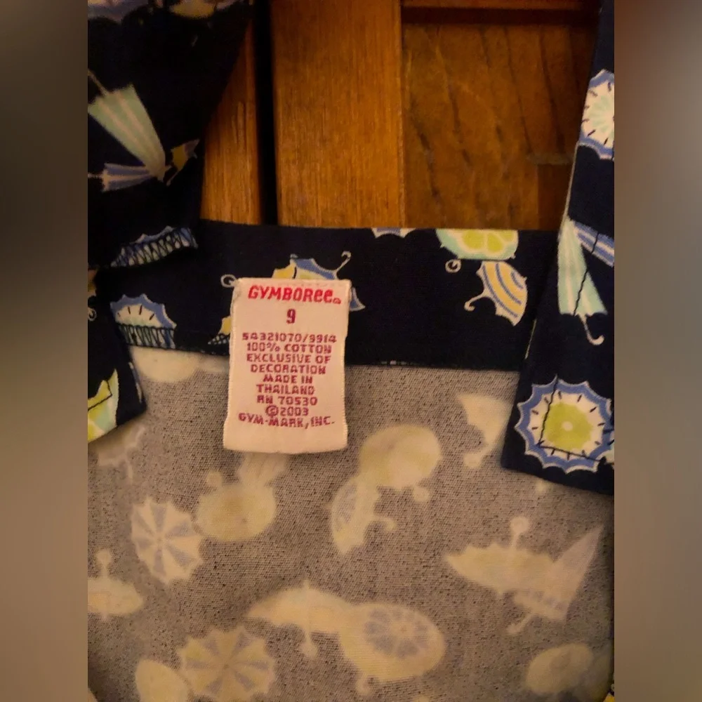 Gymboree Girl’s Coastal/Nautical Inspired Navy Blue Beach Sz 9 Cotton Dress